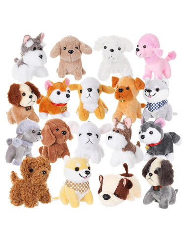 18 Perros de Peluche Mini Aoriher 12 cm Suaves y Lindos