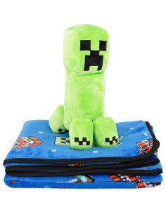 Set de Manta y Almohada Creeper Minecraft Jay Franco 127x152cm 2
