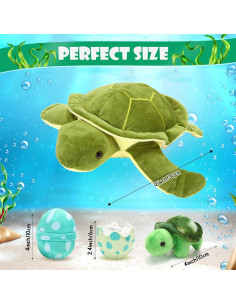Conjunto de 6 Piezas de Peluche Tortuga Aoriher 30 cm 2