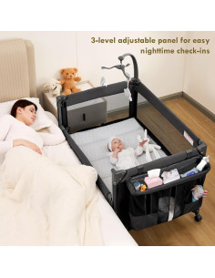 Cuna Lateral GAIVE Pack and Play con Colchón y Cambiador 2