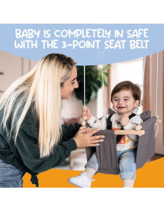 Columpio para Bebés Mass Lumber Gris Oscuro 38x38cm 2