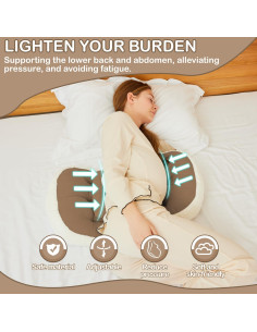 Almohada de Maternidad YZCCtixi Marrón 65x38 cm Suave 2
