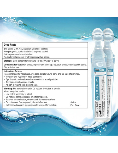 Ampollas Salinas Shusher Care 20x5ml - Solución Isotónica