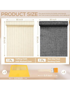 Kit de Tufting para Alfombras Tudomro 2x2m con Accesorios 2