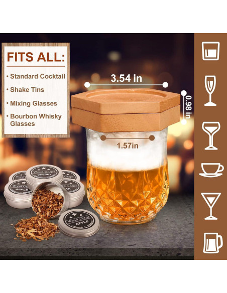Kit de Ahumador de Cócteles WEICHA para Whiskey y Bourbon