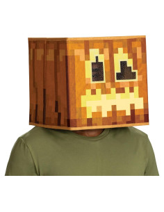 Disfraz Máscara Jack O'Lantern Minecraft Brillante 8+