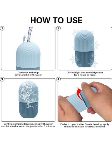 Rodillo de Hielo Facial Bestmemories - Cuidado de Piel, Negro