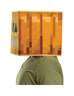 Disfraz Máscara Jack O'Lantern Minecraft Brillante 8+ 2