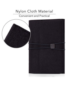 Funda Folio KGMcare A5 Negra con Organizador y Bucle para Bolígrafo 2