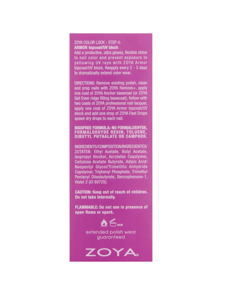 Top Coat ZOYA Armor 14.79 ml - Brillo y Protección Uñas