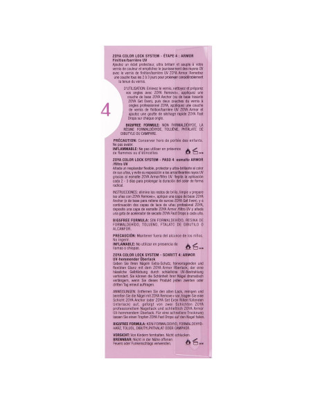 Top Coat ZOYA Armor 14.79 ml - Brillo y Protección Uñas