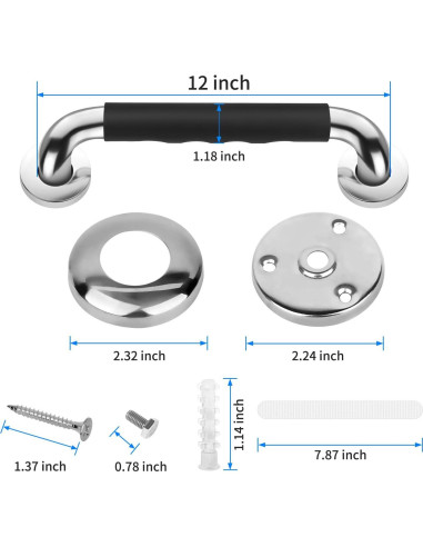 Paquete de 2 barras de agarre Gotega 30 cm antideslizantes
