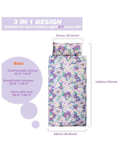 Colchoneta para Siesta Hi Sprout con Almohada y Manta 3 en 1 2