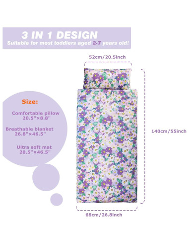 Colchoneta para Siesta Hi Sprout con Almohada y Manta 3 en 1