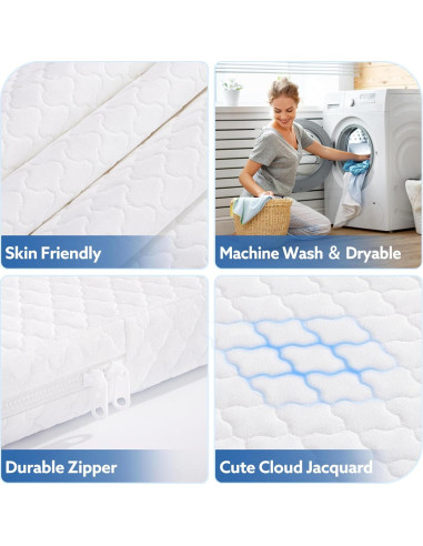 Colchón Ovalado para Cuna Pro Goleem 76.2x38.1cm Espuma Memoria