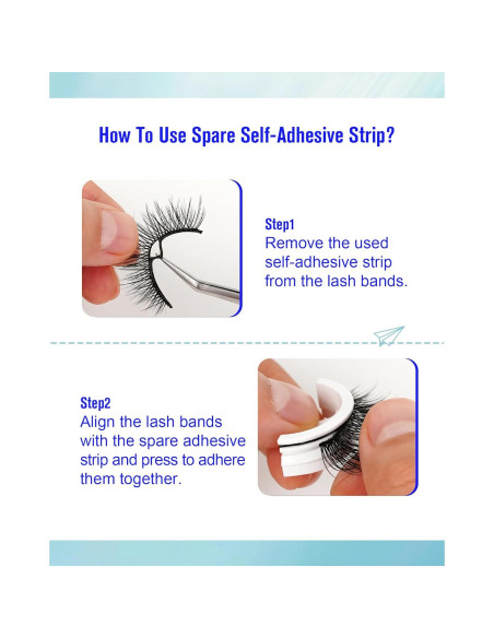 Pestañas Postizas Autoadhesivas Reutilizables Obeyalash 5 Pares