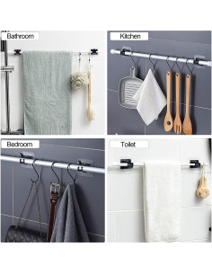 Soportes Adhesivos para Varillas de Cortina Lightarea 8 Pcs 2