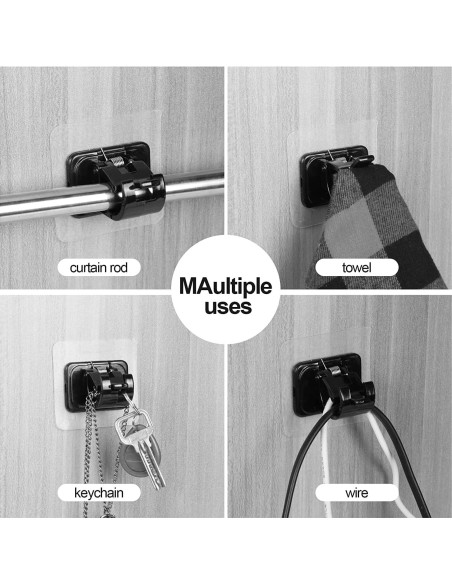 Soportes Adhesivos para Varillas de Cortina Lightarea 8 Pcs
