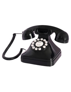 Teléfono de Casa Retro TelPal 3011 Negro Corded Analógico