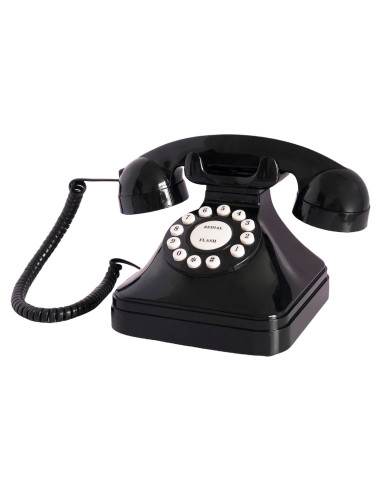 Teléfono de Casa Retro TelPal 3011 Negro Corded Analógico