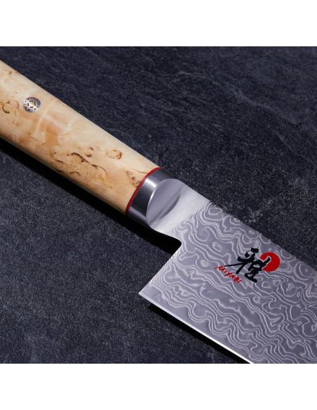 Cuchillo de Chef Japonés MIYABI Birchwood SG2 20.3 cm Damasco