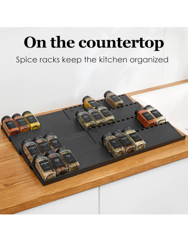 Organizador de Cajones de Especias Homhut, 5 Niveles Expandible 33-62 cm