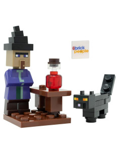 LEGO Minecraft Mini Set Bruja con Gato Negro y Poción