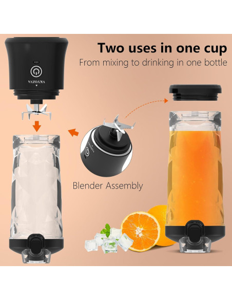 Batidora Mini Portátil VKYOZVA 600ml Inalámbrica USB-C