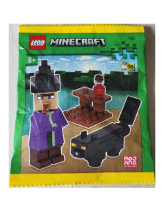 LEGO Minecraft Mini Set Bruja con Gato Negro y Poción 2