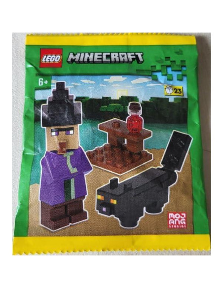 LEGO Minecraft Mini Set Bruja con Gato Negro y Poción LEGO Minecraft Mini Set Bruja con Gato Negro y Poción