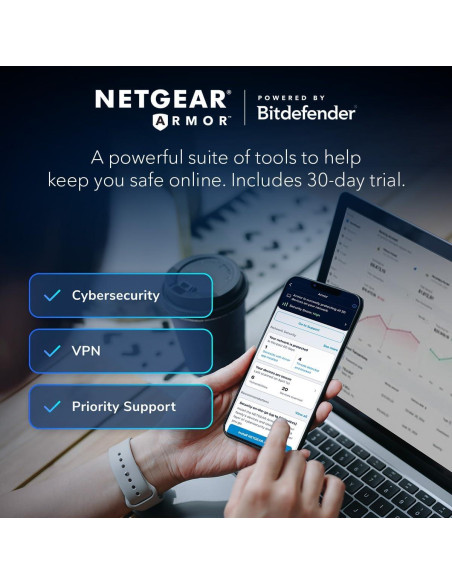 Router NETGEAR R6700AX WiFi 6 AX1800 1.8 Gbps 139 m