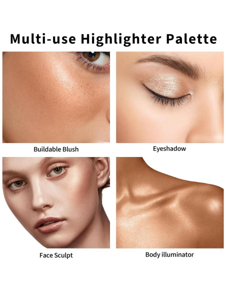 Paleta de Iluminador Multiusos FV 9.62g - Acabado Metálico