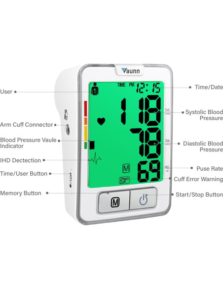 Monitor Automático de Presión Arterial Vaunn Medical Grande 32-52 cm
