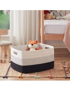 Cesta de Almacenamiento OIAHOMY Grande 56x43x30.5 cm Negra 2