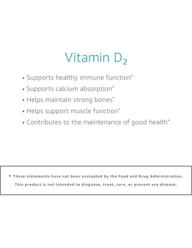 Vitamina D2 2000 UI Vegana Amazon Elements 65 Cápsulas