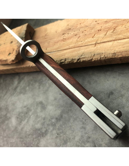 Cuchillo de Supervivencia MADSABRE 25cm con Funda de Cuero