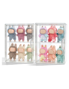 Estuche de exhibición acrílico Wollibao para muñecas Labubu