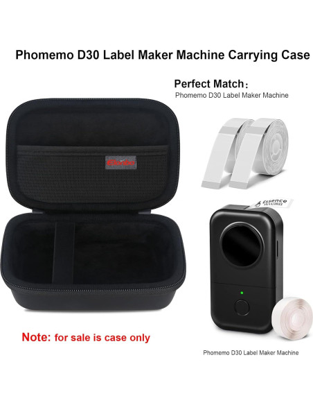 Funda de Transporte Elonbo para Etiquetadora Phomemo D30/D35 - Negro