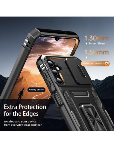 FUNMIKO Funda Samsung Galaxy A13 con Soporte Magnético Negro