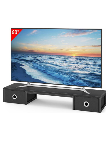Riser Elevador de TV Negro YAOHUOO 32-60" con Cajones