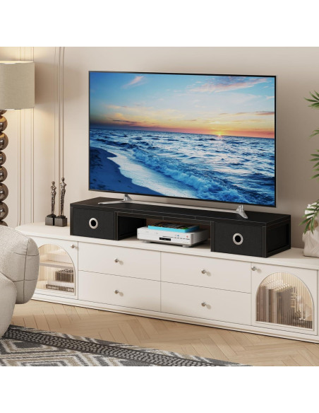 Riser Elevador de TV Negro YAOHUOO 32-60" con Cajones
