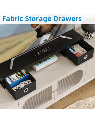 Riser Elevador de TV Negro YAOHUOO 32-60" con Cajones