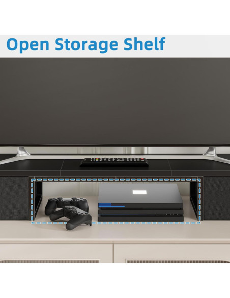 Riser Elevador de TV Negro YAOHUOO 32-60" con Cajones