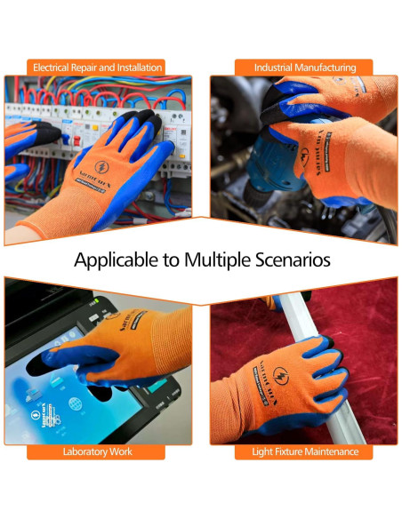 Guantes Aislantes 400V Naranja - Impermeables y Antideslizantes