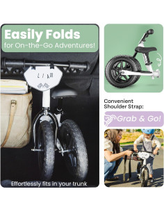 Bicicleta de Equilibrio Plegable Zoomies 12" para Niños 2-5 Años 2