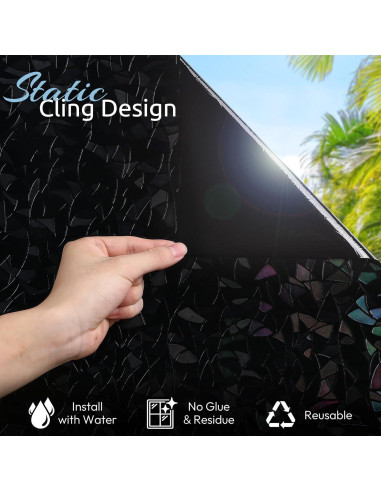 Película de Privacidad para Ventanas rabbitgoo 30x200cm Negra