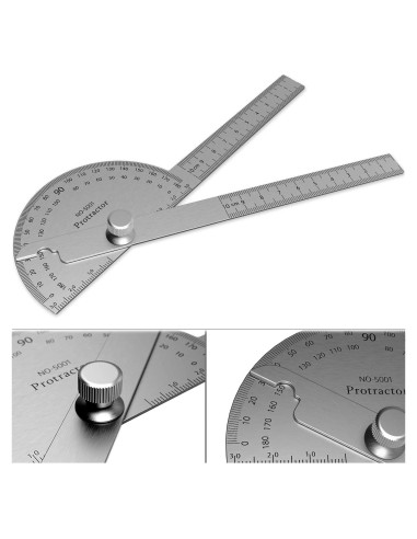 Transportador de Ángulo Ajustable ForoGore 10 cm Acero Inoxidable