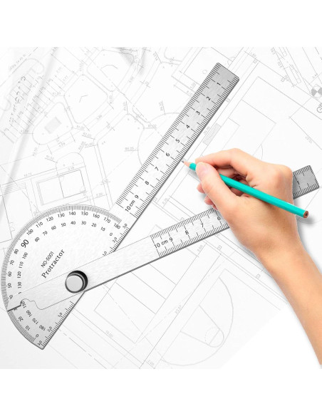 Transportador de Ángulo Ajustable ForoGore 10 cm Acero Inoxidable