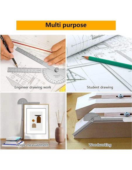 Transportador de Ángulo Ajustable ForoGore 10 cm Acero Inoxidable