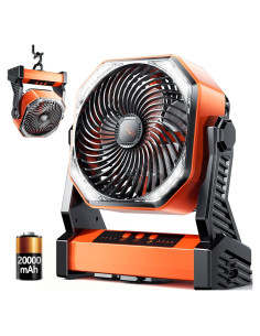 Ventilador de Camping Doublepow D10 con Luz LED 20000mAh